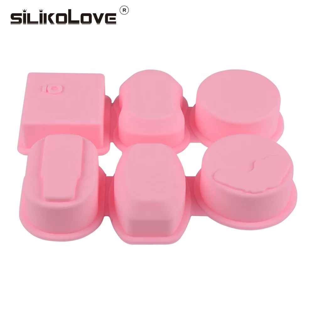 Новая многоразовая силиконовая форма для мыла, Круглый Овальный квадрат для самостоятельного изготовления мыла, 3D форма для мыла, ручная работа, 6 узоров