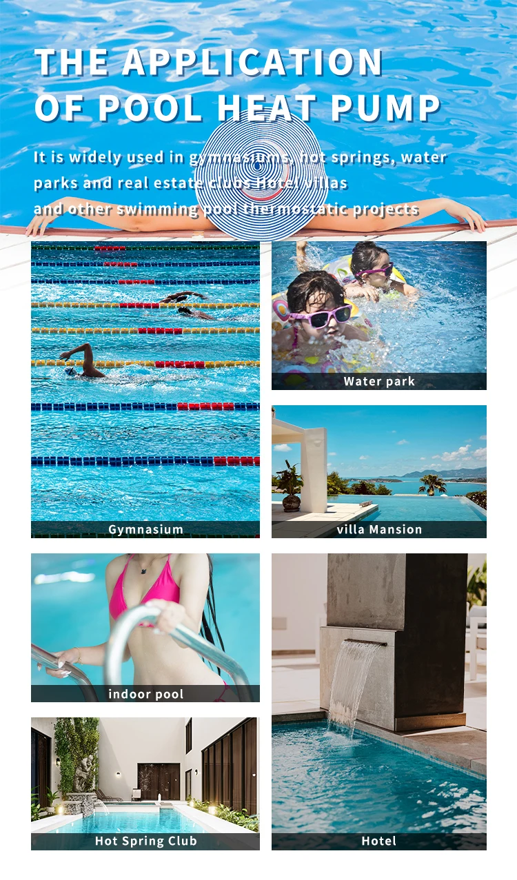 CE CB ROSH Certificate air source 38KW energy swimming pool heat pump for Europe market