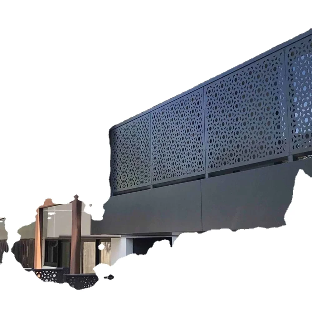 Metal aluminum patterned facade cladding for facade exterior cladding