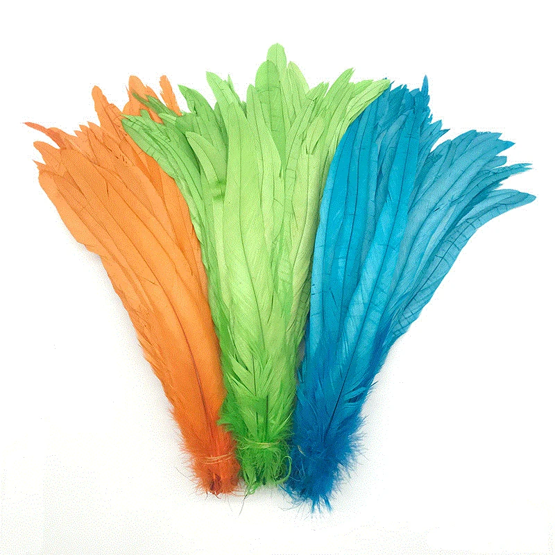 Factory Supply Nature Dyed 25-30 cm Rooster Neck Feathers