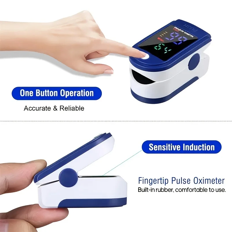 Oximeter Finger Clip Type Household Blood Oxygen Saturation Finger Pulse Heart Rate Detection Oximeter