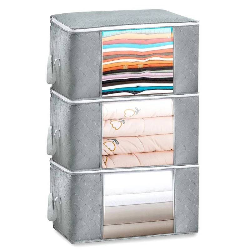 Large capacity thick non-woven quilt storage bag Reusable Cube Storage Boxes Organizer For Home Organizer