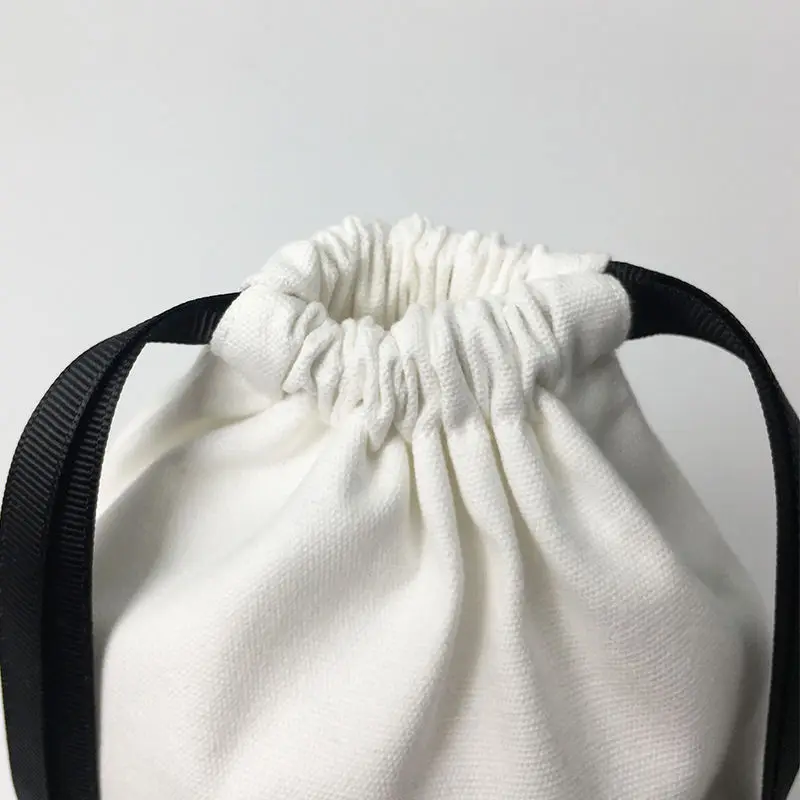 Wholesale Promotional Eco Friendly Dust Storage Custom Logo Printed Gift Soap Pouch Linen Candle Canvas Cotton Drawstring Bag