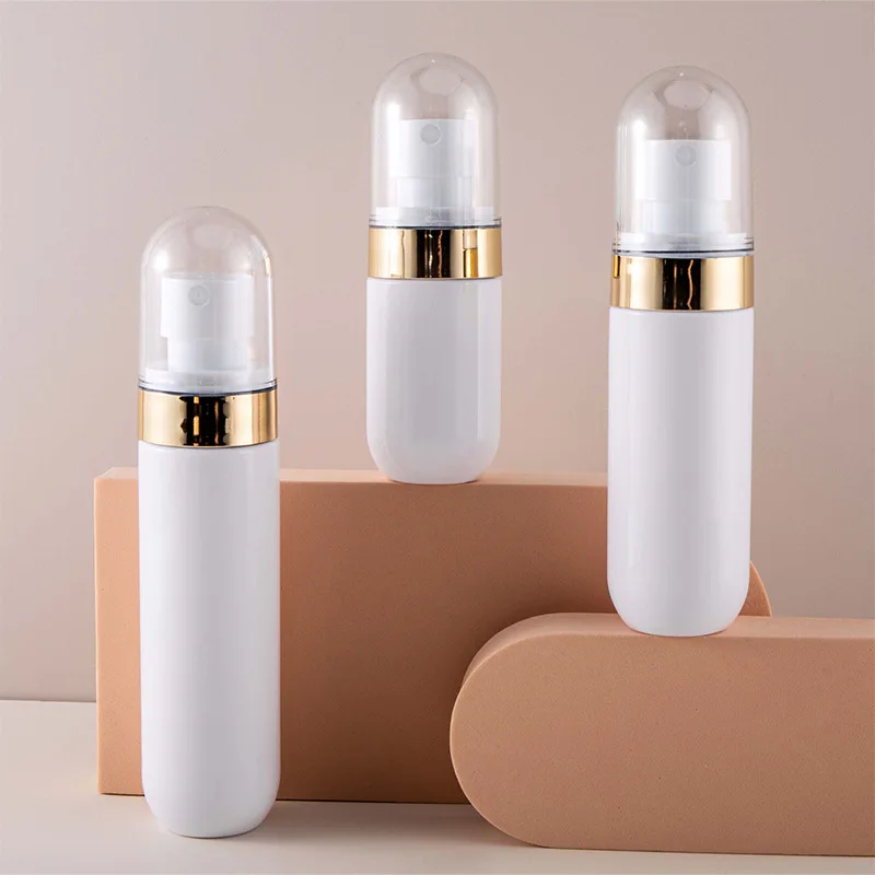 40ml 60ml 80ml Colorful PET Plastic Matte Color Pill Capsule Shaped White clear Cosmetic Spray Lotion Pump Bottles