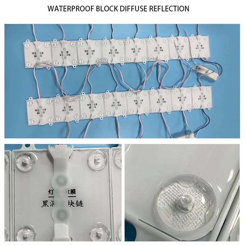 220V 4led/pc SMD3030 Diffuse Reflection Block Led Backlight Module with LensUsed for Various Special-shaped Light Boxes