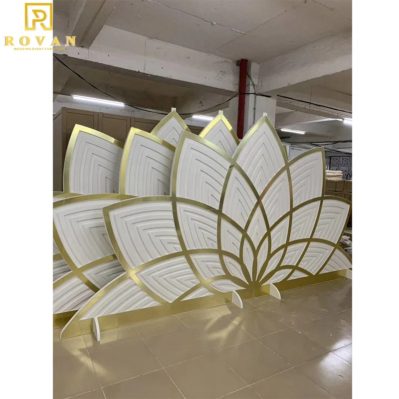 Luxury event decoration panel flower shape wall backdrop for party