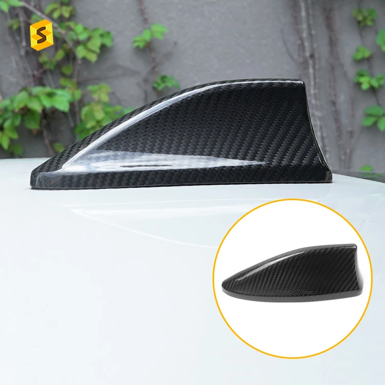 Shasha Carbon Fiber Exterior Accessories  Carbon Fiber Car Shark Fin Roof Radio Antenna For Subaru WRX BRZ 2022