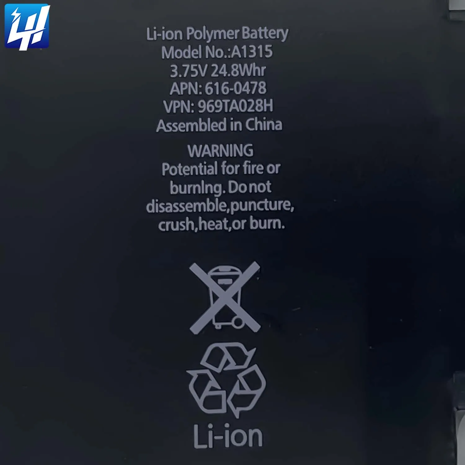 6500mAh A1315 100% zero cycle 100% health High Durability Factory Supply battery for  ipad 1