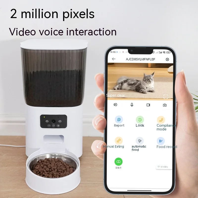 Wholesale Custom Stainless Steel Smart Pet Feeder Automatic Pet Smart Feeder Dog Cat Food Bowl Pet Feeder