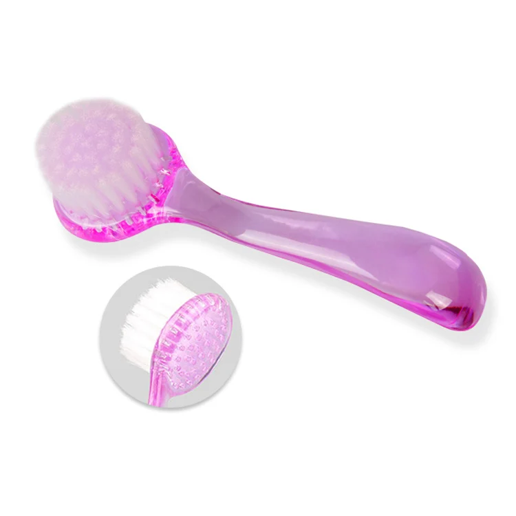 SZ038 Pink blue transparent white rose acrylic nail cleansing dust brush