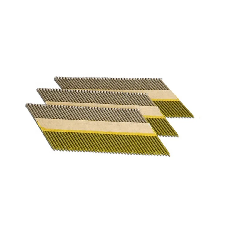 Clipped Head Nail 30 34 33 Degree Paper Collated Framing Nails with Ring Spiral Smooth Shank Types