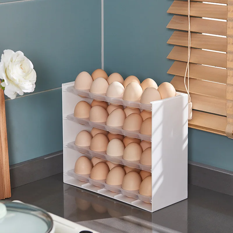 Multi Layer Fridge Plastic Egg Storage Box Holder Egg Organizers Tray