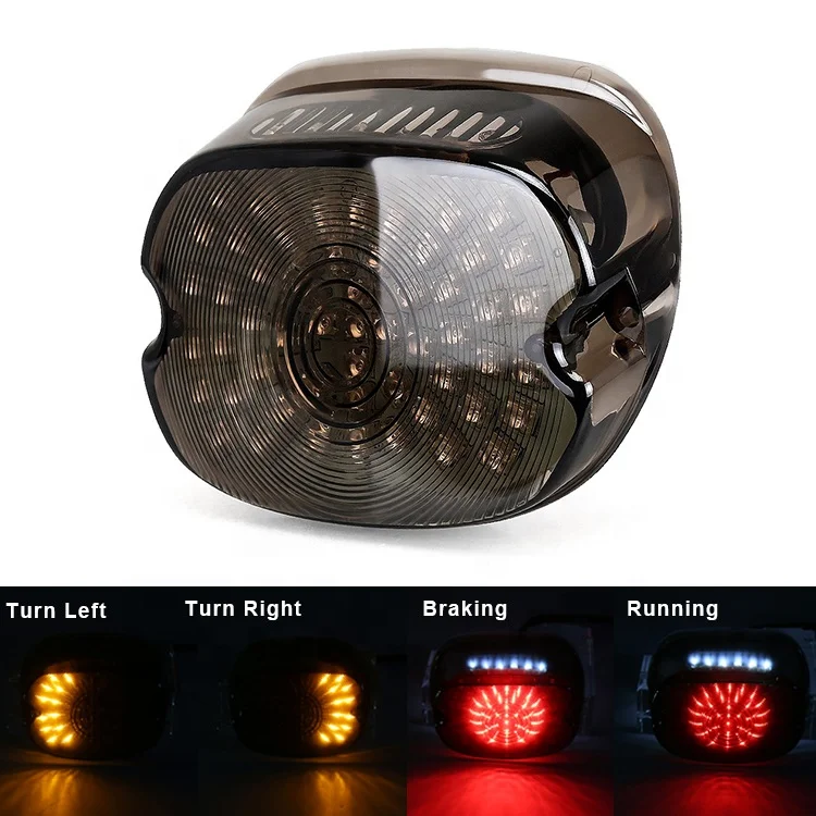 Дымовая линза, стильный светодиодный задний фонарь, стоп-сигнал поворота для моделей Harley Sportster 1200 Dyna FXST