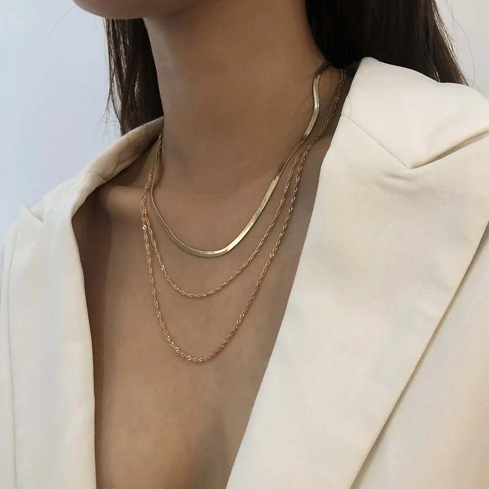 Kingyee Jewelry 2019 popular thin stainless steel womens necklace