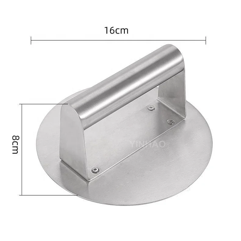 Wholesale Price Heavy Duty 2 Pieces 9 inch Cheese Melting Dome And 6.2 Inch Burger Press Stainless Steel Smash Burger Press Kit