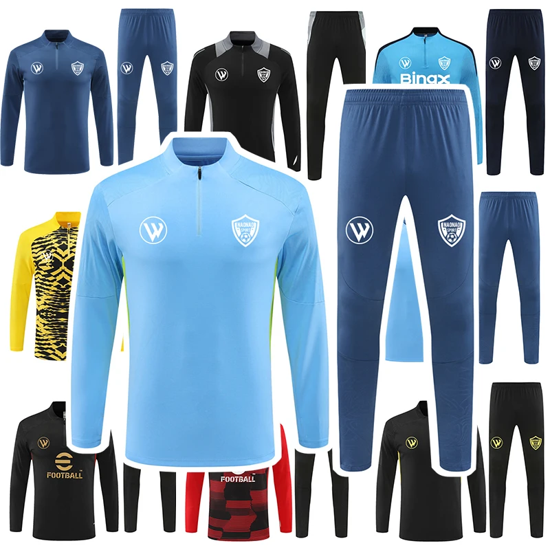 2024 soccer Tracksuit Soccer wear UNITED Long sleeve half zip MILAN Training Suits Kit Jersey tracksuit ropa deportiva hombre