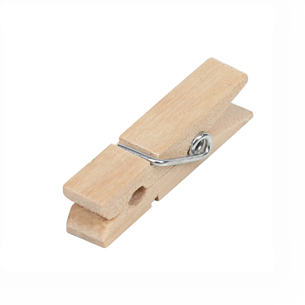 50pcs 3.5cm Nature  Wooden peg  Decorative Mini Wooden Clothes Hanging Peg Clips Mini Craft Peg