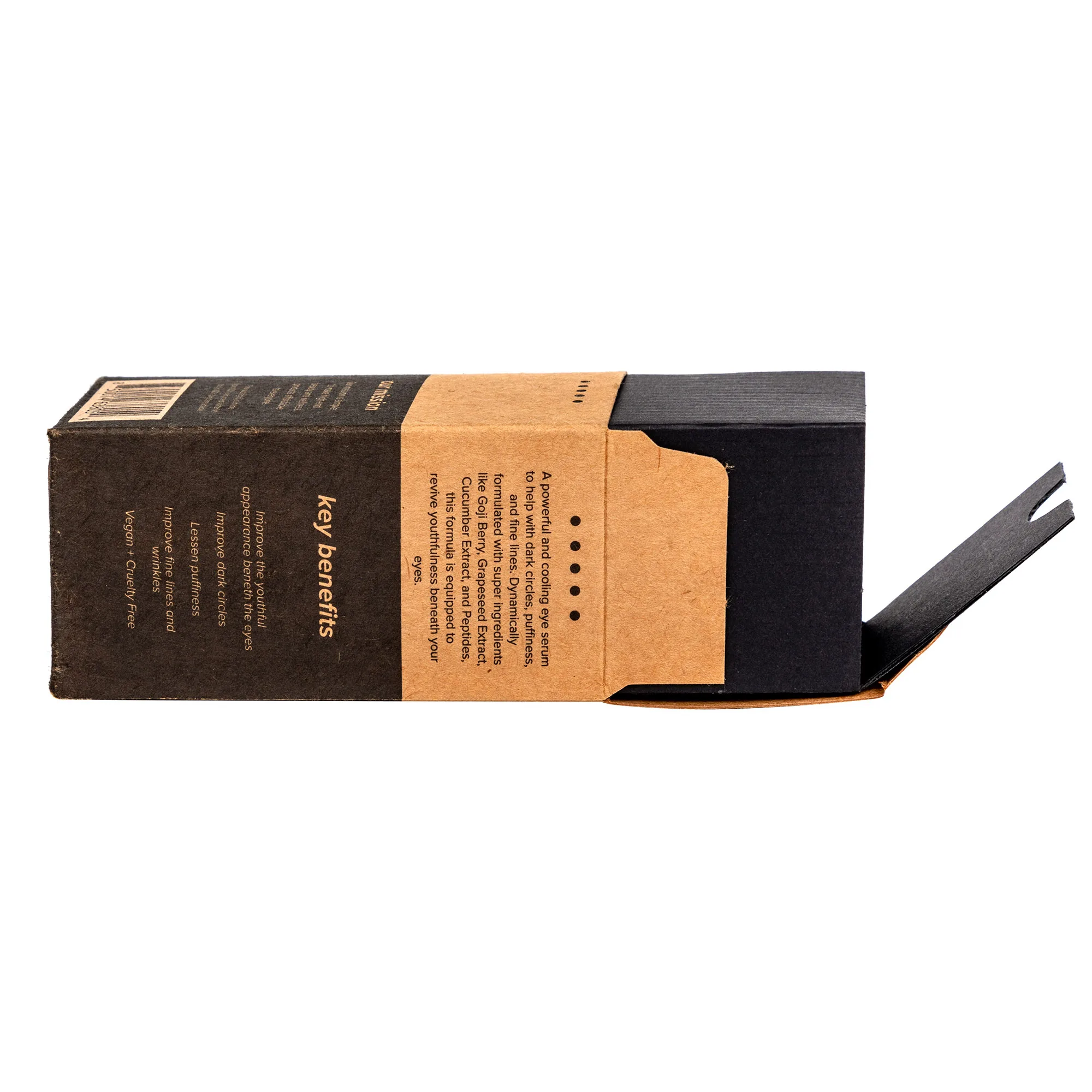 wholesale custom recyclable nature brown kraft paper toner essence moisturizer facial cleanser skincare product packaging box