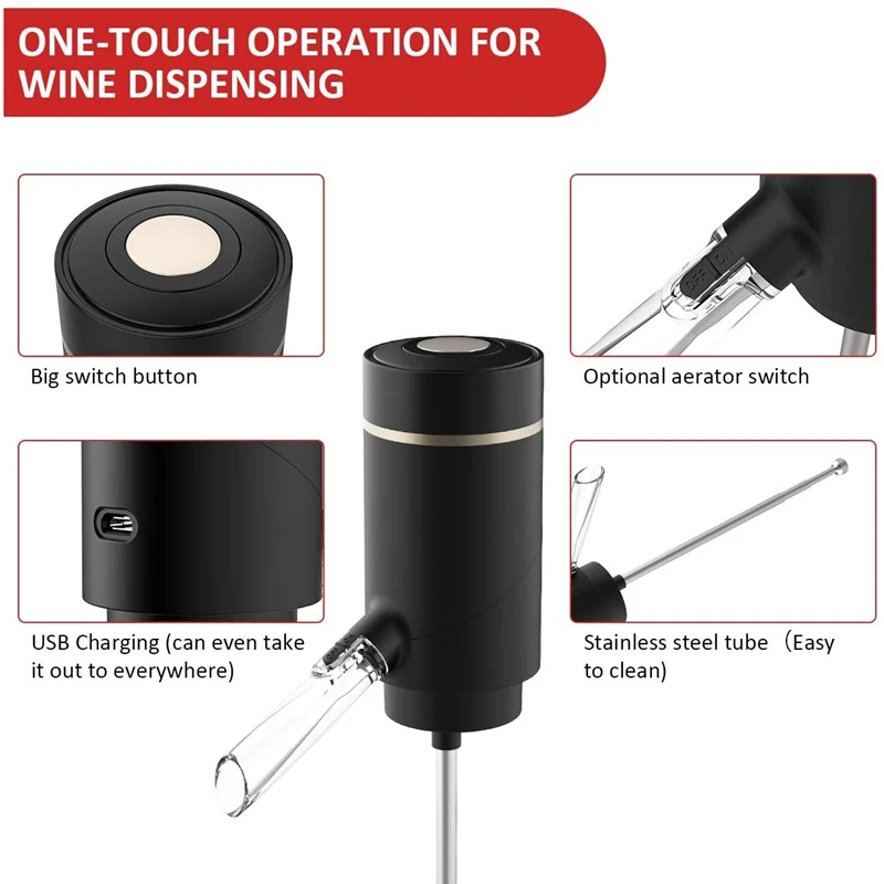 2022 New Arrivals Electric Wine Aerator Pourer Wine Aerator and Dispenser