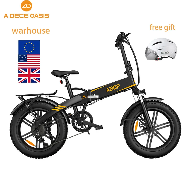 EU  Warehouse ADO A20F XE Folding Electric Bicycle Fat Tire Bike Electric Hybrid City Mountain Road Bike e Bike