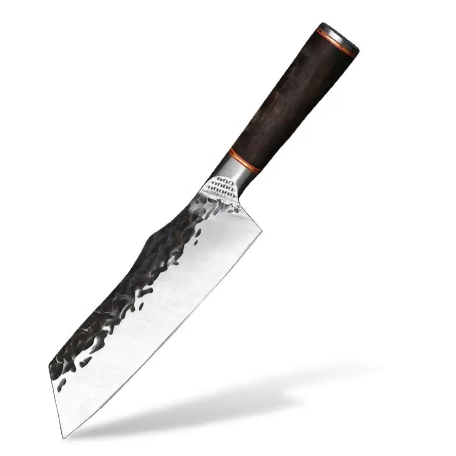 Drop ship Handmade 8 inch Forged High-carbon Steel ebony wood handle Kitchen Knives Japanese Chef knife