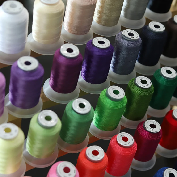 120D/2 High Tensile Strength 100% Polyester Embroidery Thread