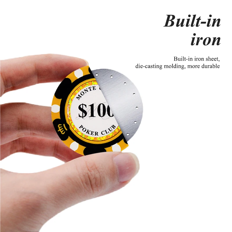 Hot Selling Casino Royale Poker Chip High Quality Monte Carlo Poker Chips Wholesale Clay Poker Chips Factory Direct Sales