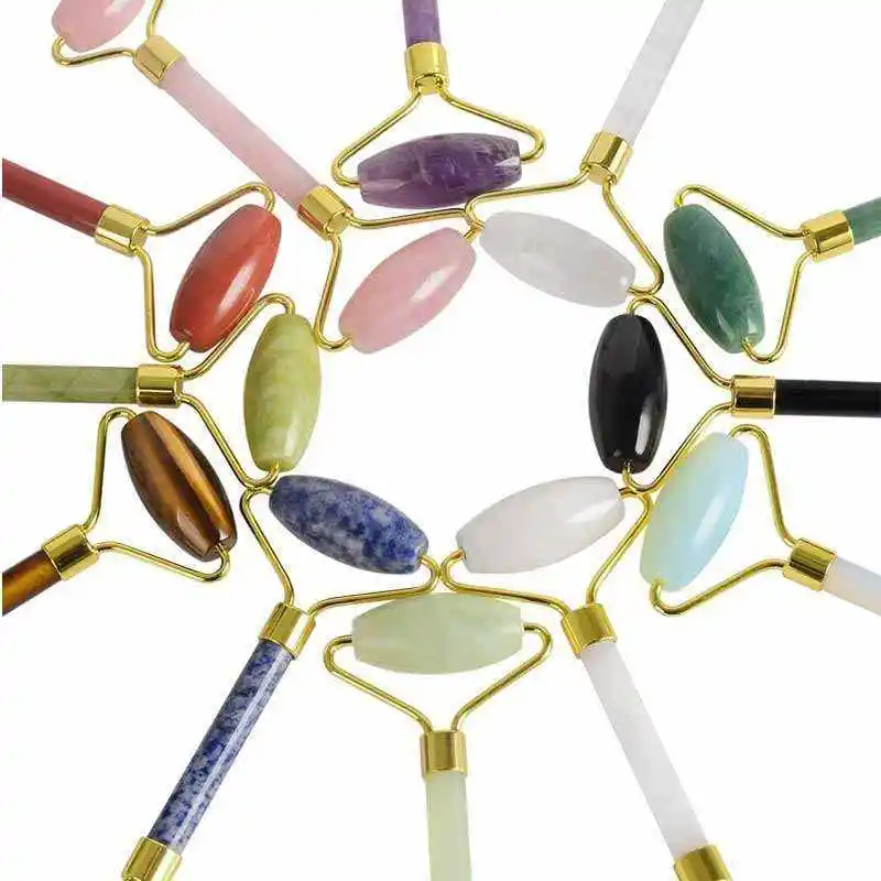 Набор для массажа лица из натурального розового кварца