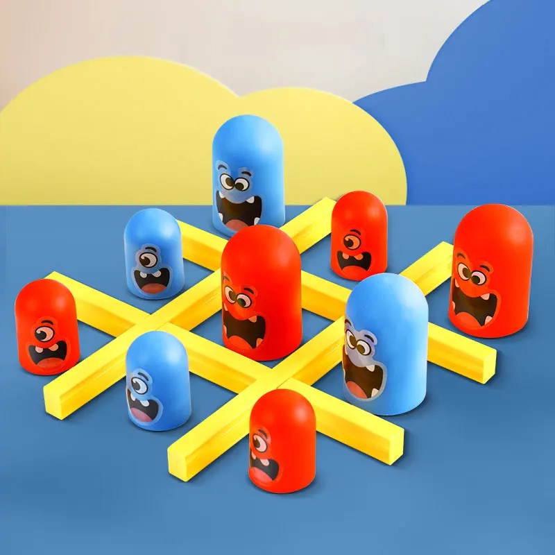 wholesale 2 Players educational toys strategy board game toy big cup eat small cup tic tac toe gobble board games for kids
