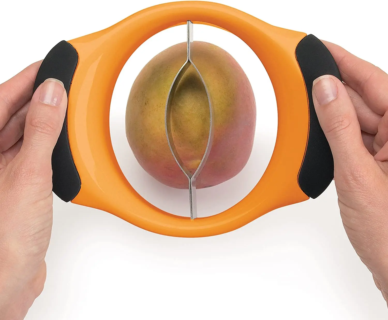 Amazon Hot Sale Kitchen Accessories Detachable Stainless Steel Mango Slicer With Soft Grip