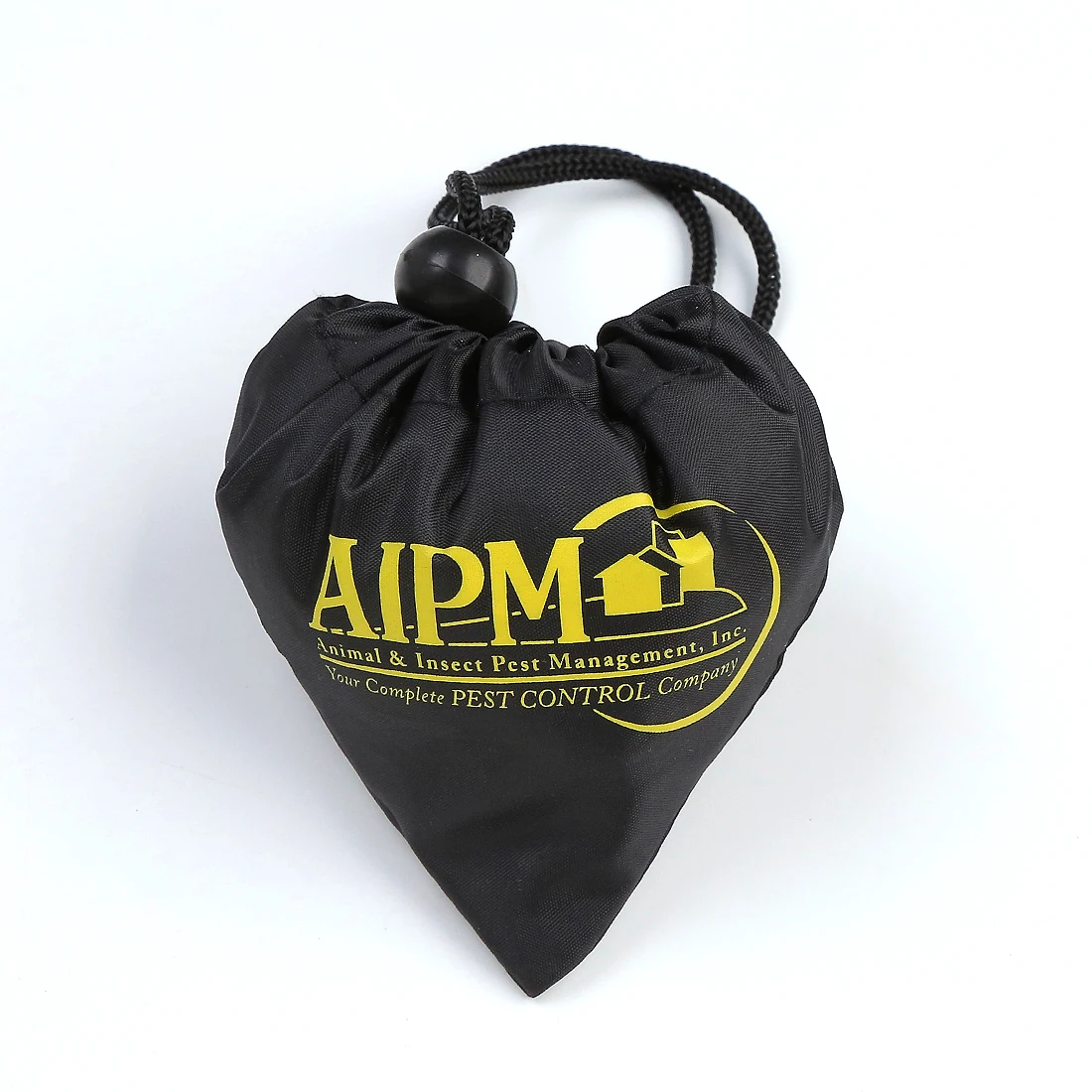 Customized Logo Printed Eco reusable RPET Black polyester foldable strawberry tote shopping bag with drawstring