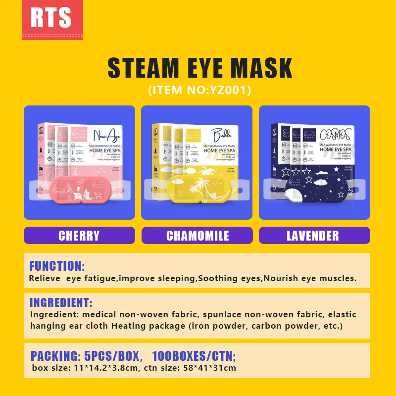 Beauty Care Spa Patch Reducing Dry Puffy Eyes  Moisturizer  Self Heating Hydrating Steam Eye Mask For Women