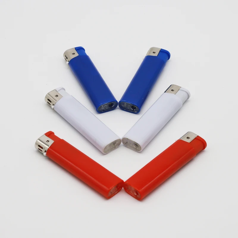cheap plastic disposable lighter  solid or transparent color pictures custom design