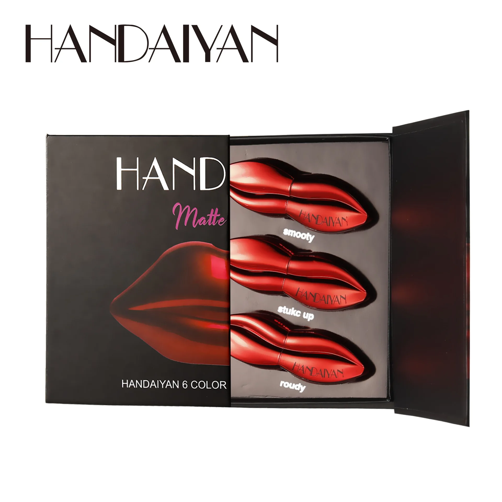 Handaiyan 6pcs handaiyan lipstick set Waterproof Moist Wholesale Long-lasting Velvet Lipstick Set Matte Non-stick Cup Lip Glaze