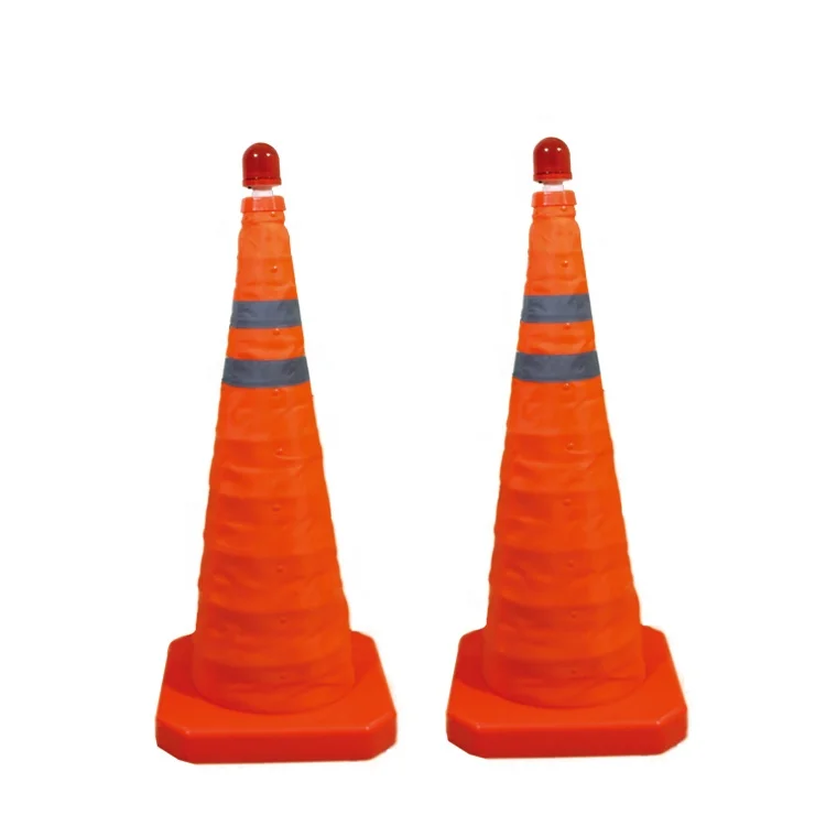 Collapsible Portable Cone Road Sign Round Reflective