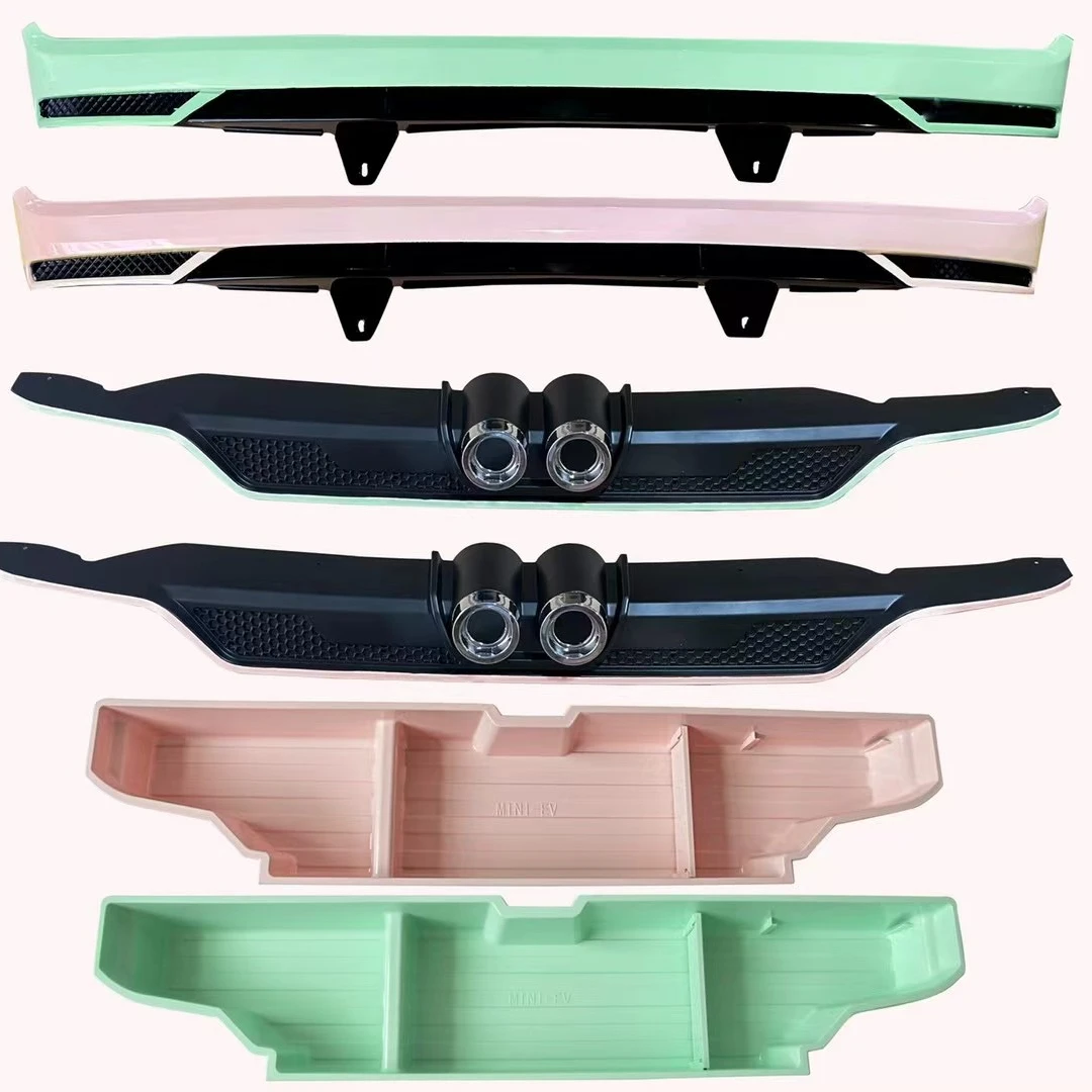 New Arrival Electric Parts ABS For Wuling Hongguang Mini EV Body Kit Macaron Rear Roof Spoiler Front Bumper Cover Storage Box