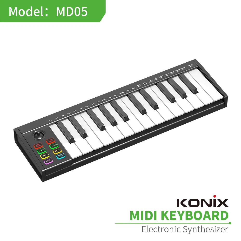 KONIX cheap LED Screen 25 keys MIDI Keyboard electronic piano arranger Computer Music Instruments MIDI controller