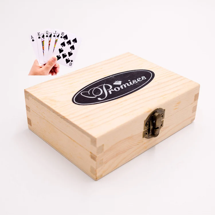 Custom Custom Artisan Crafted Wooden Box For Playing Cards