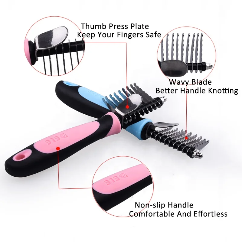 
Dog Rake Hair Remover Comb Cat Hair Grooming Brush Pet Hair Shedding Trimmer 