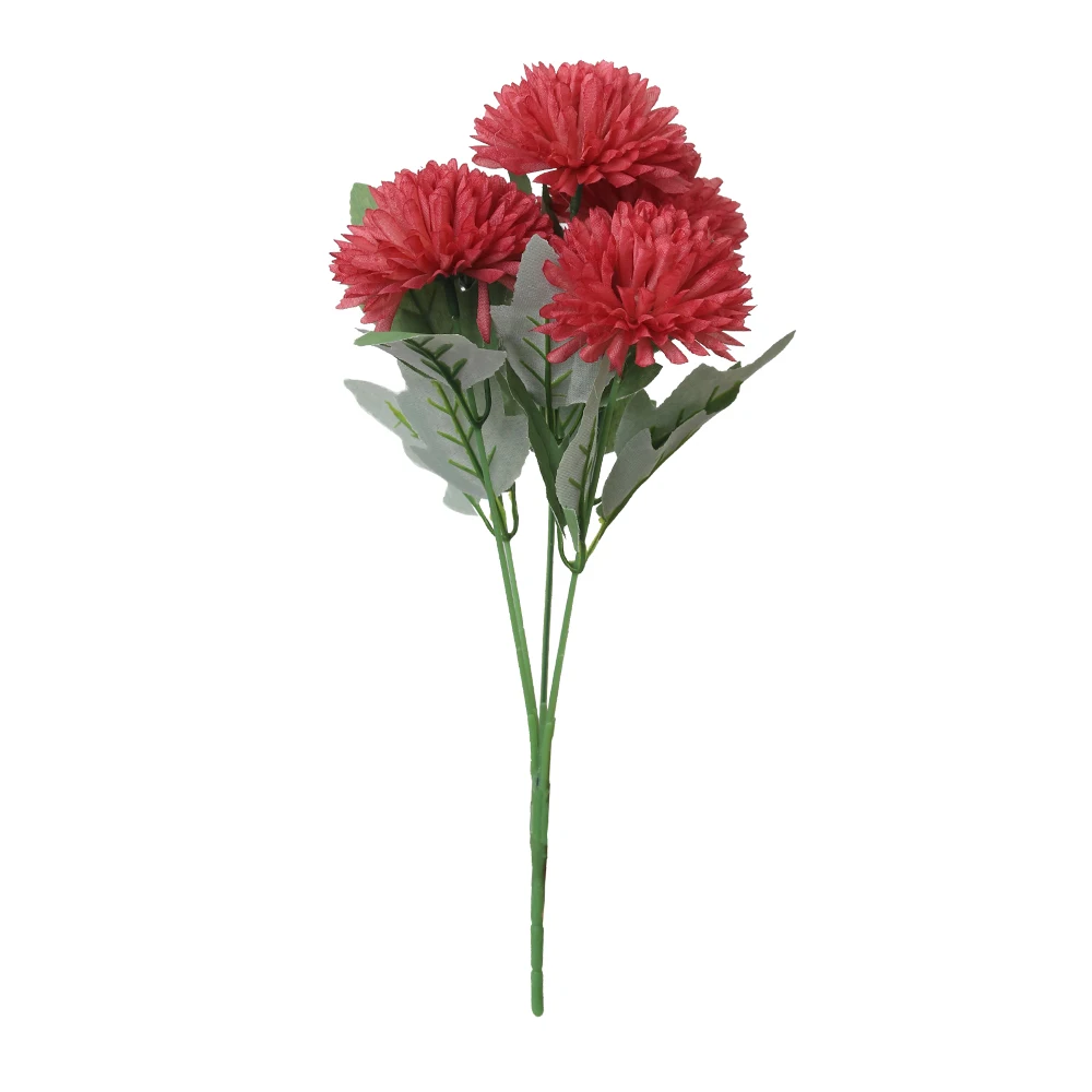 LY-51476 Factory Manufacturer 5 Head Chrysanthemum Bunch Artificial Flower Bouquet