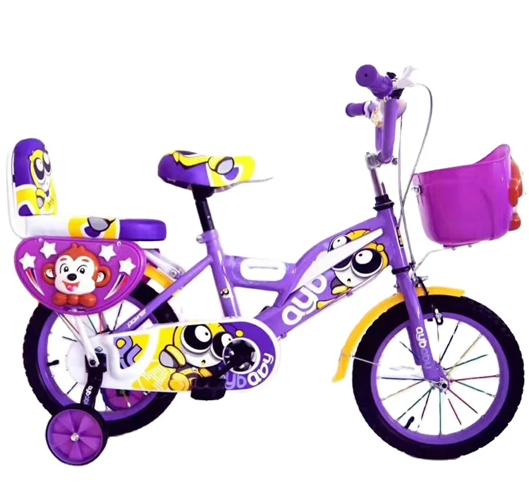 14' cute monkey child sport bike with backrest rear carrier