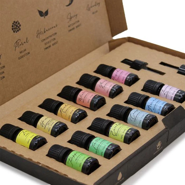 Custom eco friendly luxury  cardboard essential oil bottle packaging boxes for 10ml essential oil