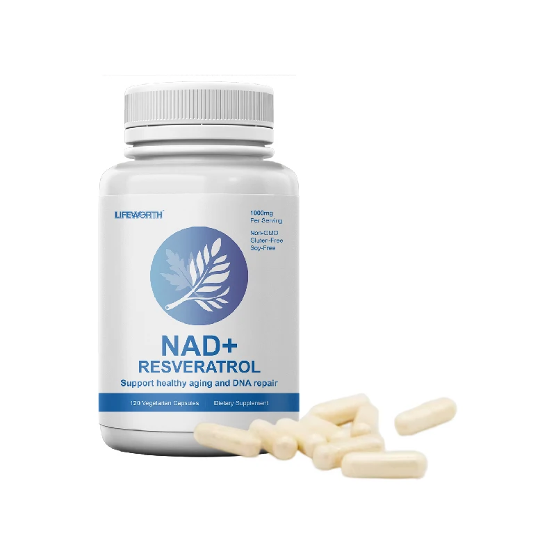 Lifeworth Upgraded High Absorption NAD+ Boosting Skin Care Supplement Vegan solodate NAD Capsules Supplement NAD Capsules