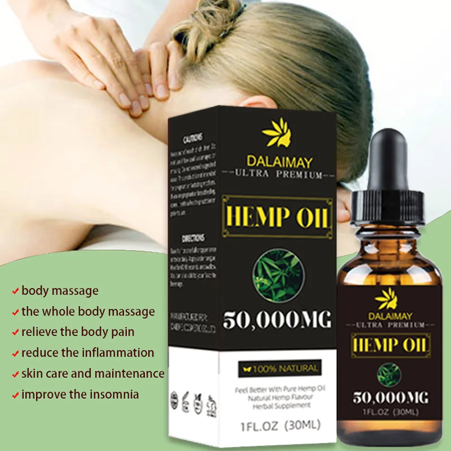 Wholesales Moisturizing Radiance Massage Improve Body Skin Hair Nails Full Spectrum Plant Extracts Pure Organic Hemp Seed Oil