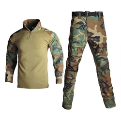 Combat Uniform Frog Suit Outdoor Training Hunting Long Sleeve Shirt Pants Camouflage Tactical Pants