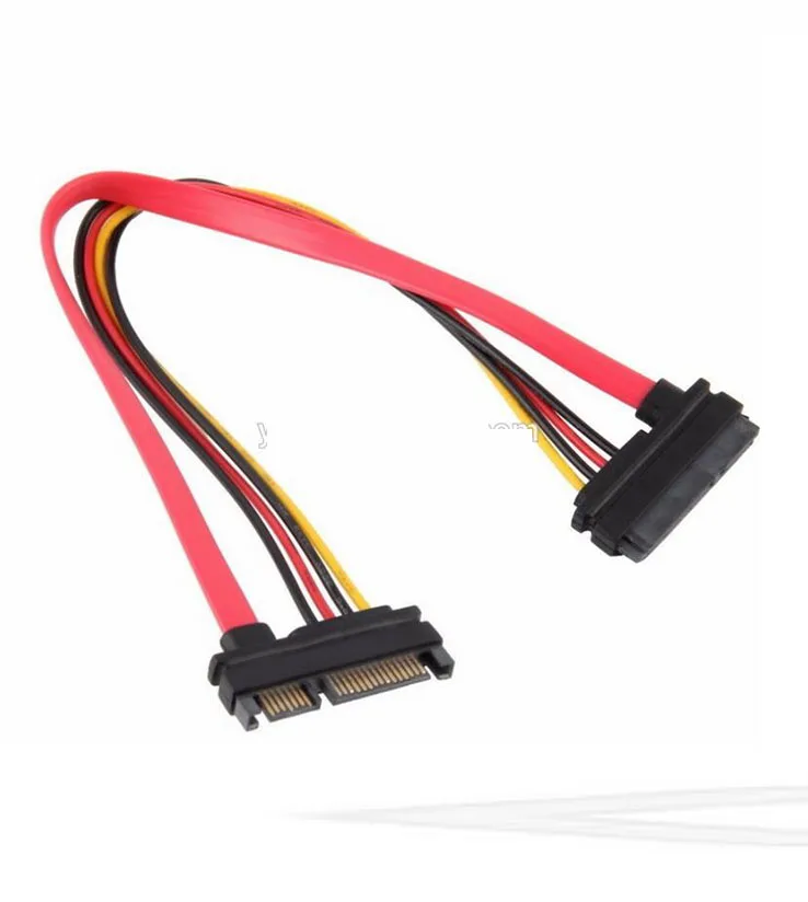 22 Pin 7 + 15 Male to Female Serial ATA SATA Data Power Extension Cable