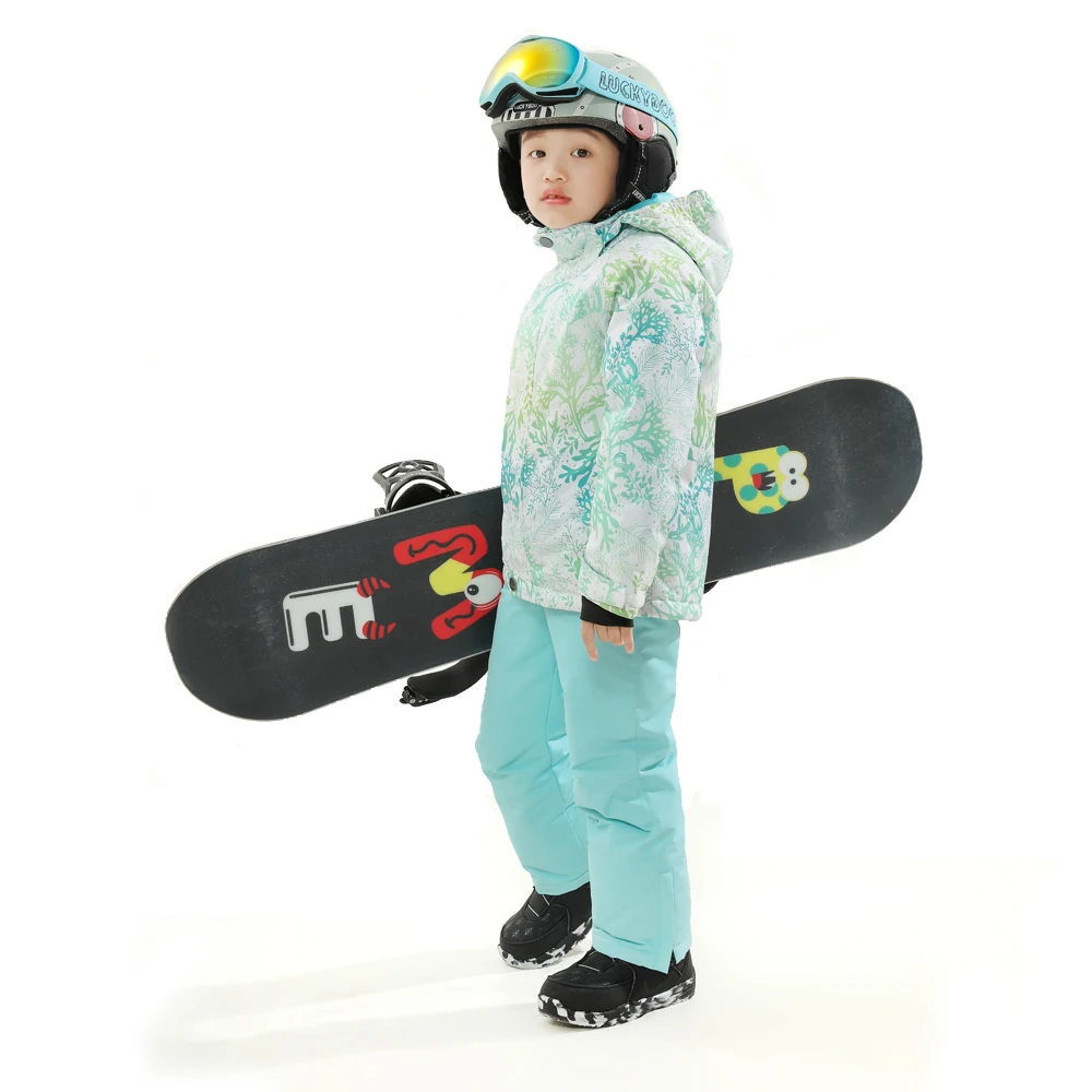 Custom Girls Waterproof Windproof Ski Jacket Snow suit For Children Kids Winter Outdoor Ski Suit Snowboard