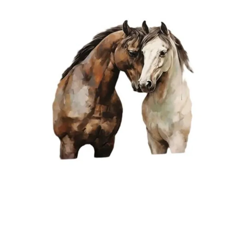 Wholesale 1pc Romantic Framed Retro Horse Canvas Wall Art  Animal Paintings Home Decor