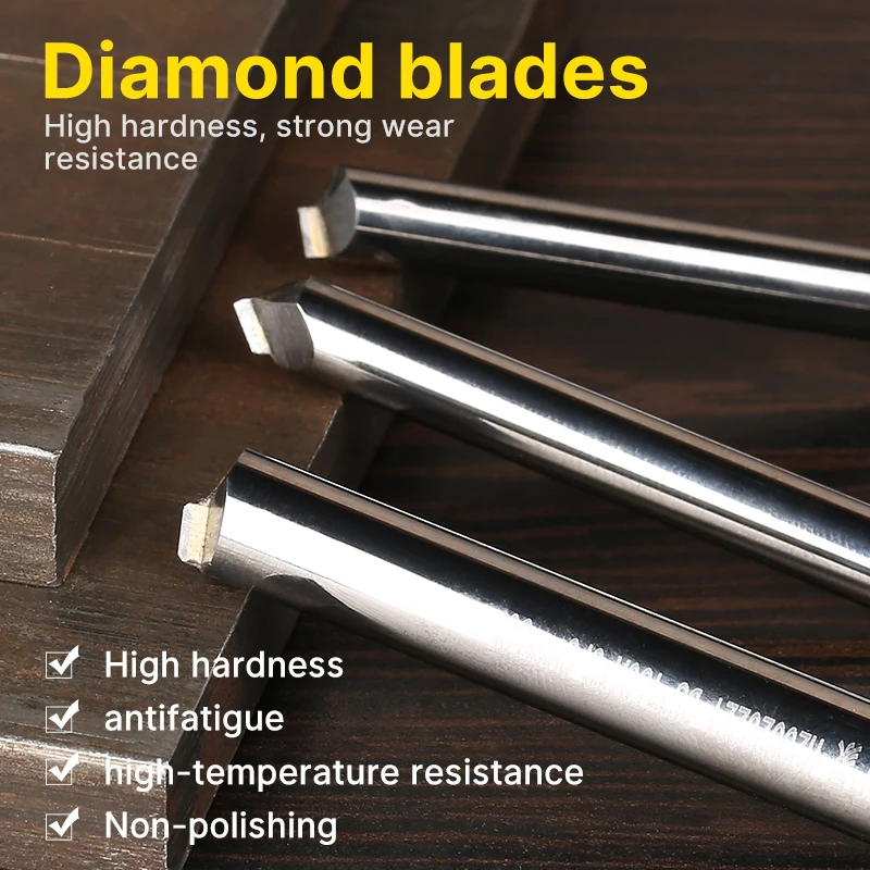 High Quality MCD Diamond endmill chamfering cutter silver copper aluminum acrylic milling cutter for metal H20010201