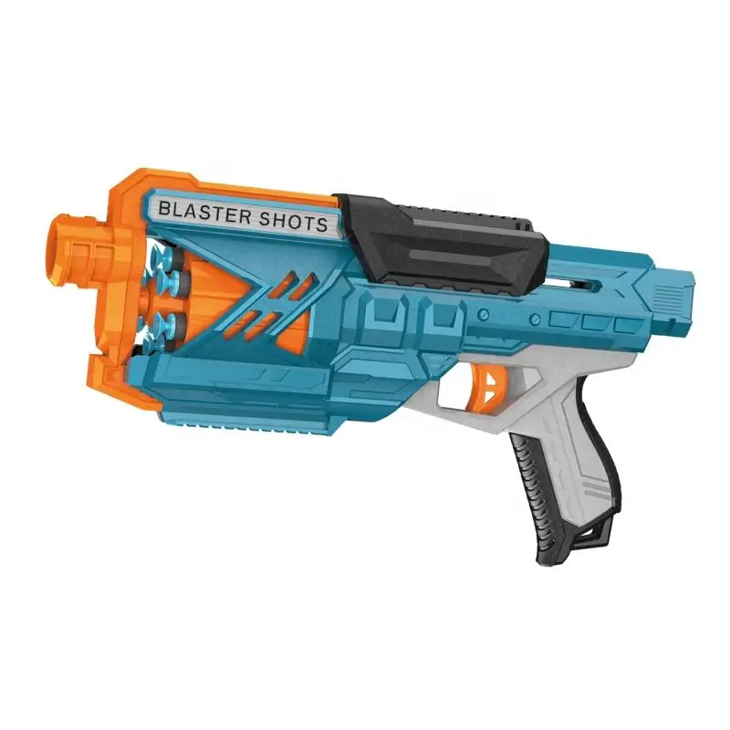 Hot Selling Soft Bullet Toy Guns For Kids Foam Blaster Pump-action Rotating Barrel With 6 Nerf-compatible Eva Darts